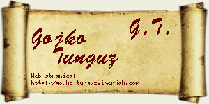 Gojko Tunguz vizit kartica